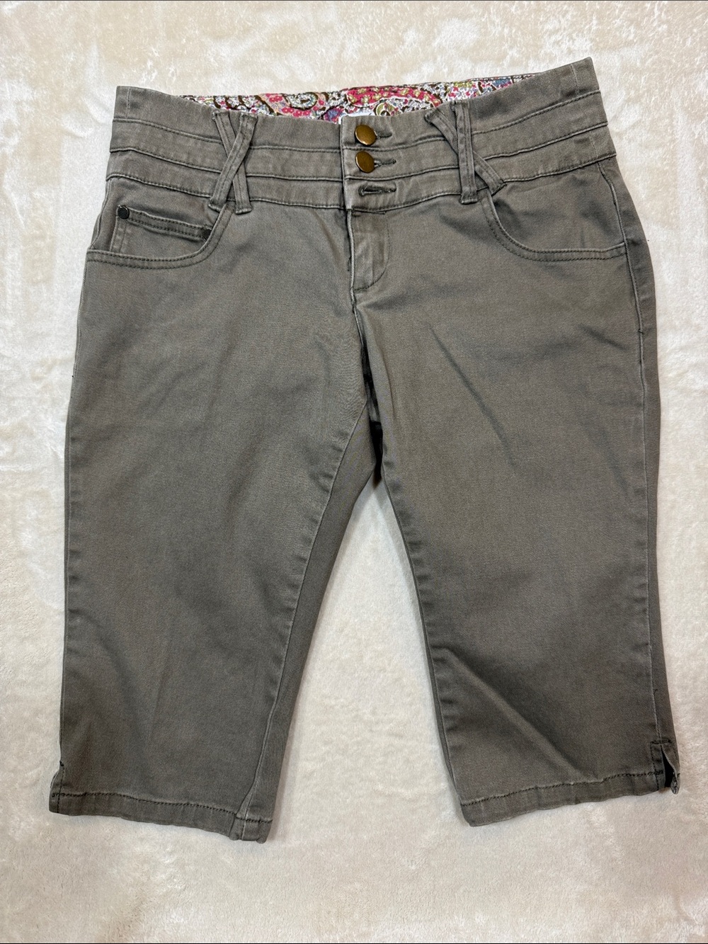 Kismet Olive Green Bermuda Shorts